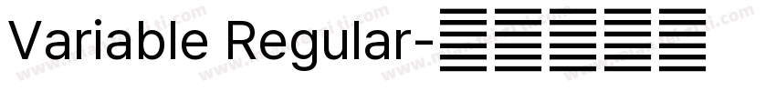Variable Regular字体转换